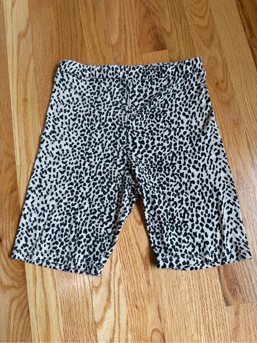 Adika Black and White Leopard-Print Athletic Shorts